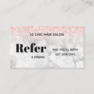 Eleganter Glitzer Marble Salon Wellness-Center Ref Visitenkarte