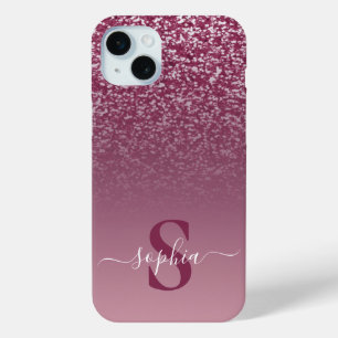 Eleganter Glitzer mit Monogramm Name Case-Mate iPhone Hülle