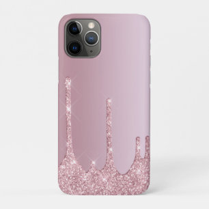 Eleganter Glitzer mit rosa Rosengold Tropfen Case-Mate iPhone Hülle