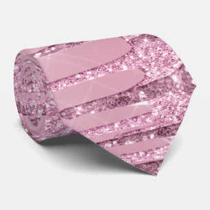 Eleganter Glitzer mit rosa Rosengold Tropfen Krawatte