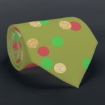 eleganter Glitzer Rot-Grün Weihnachtskonfetti Krawatte<br><div class="desc">Stilvolles Design mit vergoldetem Glitzer in den Imitaten,  rot-grünem Weihnachtsmuster.</div>