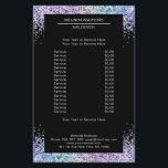 Eleganter Glitzer Saloon auf beiden Seiten Flyer<br><div class="desc">Ein elegantes und raffiniertes Design mit einem digitalen Bild aus silberfarbenem Glas. Hinweis: Der Produktionsprozess verwendet keinen echten Film,  nur die Farbe wird gründlich gedruckt. Fügen Sie Ihre Daten,  Logos,  Firmendetails und Bilder in Minuten hinzu.</div>