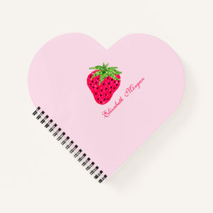 Eleganter Glitzer Strawberry Notizbuch