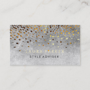 Eleganter Glitzer Subtle Black Imitats Confetti Visitenkarte