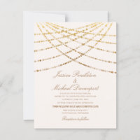 Eleganter Glitzer Twinkle Lights Cream White Weddi