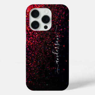 Eleganter glitzernder monogrammierter Name Case-Mate iPhone Hülle
