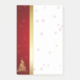 Eleganter glühender fröhlicher Weihnachtsbaum Post-it Klebezettel