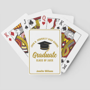 Eleganter Gold Abschluss Custom 2025 Graduate Spielkarten
