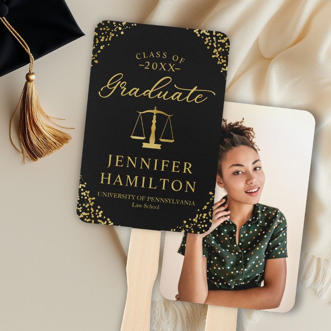 Eleganter Gold Black 1 Foto Law School Abschluss Fächer (Von Creator hochgeladen)