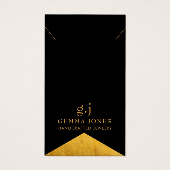 Eleganter Gold BlackGold Foil Edge Juwelier (Vorderseite)