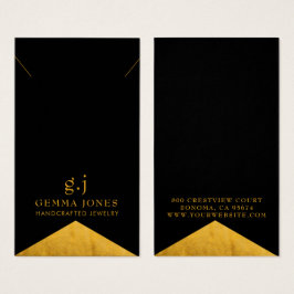 Eleganter Gold BlackGold Foil Edge Necklace Schmuc
