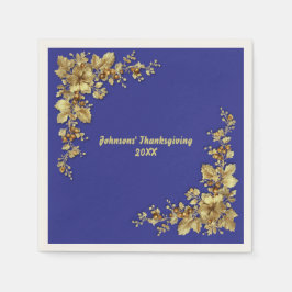 Eleganter Gold Erntedank Serviette