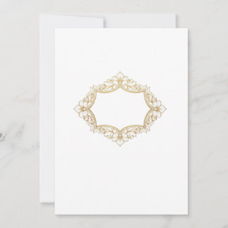 Eleganter Gold Floral Frame | Minimalistisch Botan Einladung