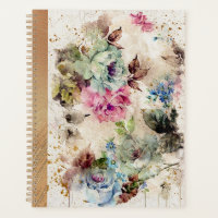 Eleganter Gold Floral Wasserfarbe Rustikaler Hochz