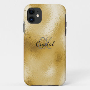 Eleganter Gold Foil Monogram Individuelle Name Case-Mate iPhone Hülle
