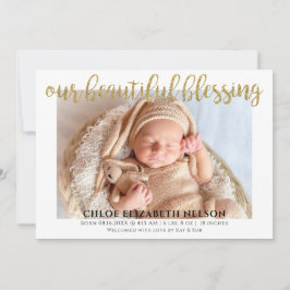 Eleganter Gold Glitzer Beautiful Segen Baby Birth