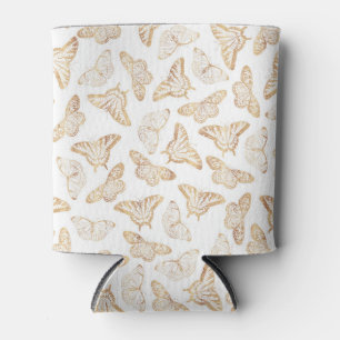 Eleganter Gold Glitzer Butterfly Dosenkühler