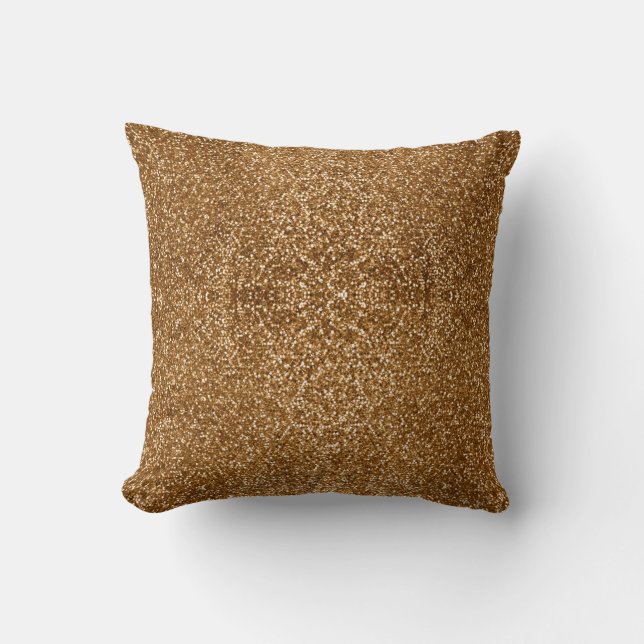 Eleganter Gold Glitzer Chic Stilvoll Kissen (Vorderseite)