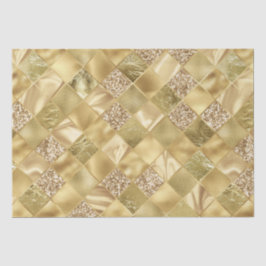 Eleganter Gold Glitzer Diamond Lattice Muster Seidenpapier