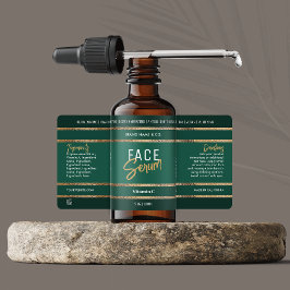 Eleganter Gold Glitzer Emerald Green Cosmetic Flas