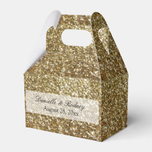 Eleganter Gold Glitzer gedruckte Hochzeit Geschenkschachtel
