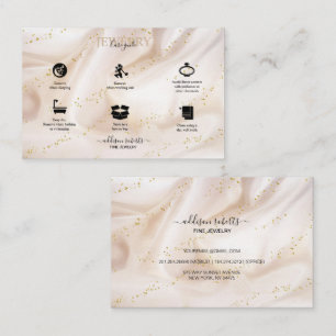 Eleganter Gold Glitzer Juwelierpflege Visitenkarte
