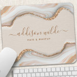 Eleganter Gold Glitzer Marble Agate Moderner Chic Mousepad<br><div class="desc">Eleganter Gold Glitzer Marmor Agate Modern Chic Mouse Pad. Perfekt für Make-ups,  Haarstylisten,  Kosmetologen und mehr!</div>