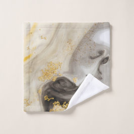 Eleganter Gold Glitzer Marmor Moderner Chic Waschlappen