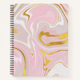Eleganter Gold Glitzer Marmor Modernes Design Note Notizbuch