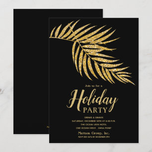 Eleganter Gold Glitzer Palm Holiday Weihnachten Ei