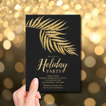 Eleganter Gold Glitzer Palm Weihnachten