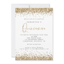 Eleganter Gold Glitzer Quinceañera 15. Party