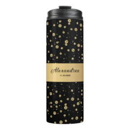 Eleganter Gold Glitzer Sparkle Thermosbecher