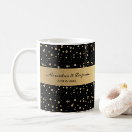 Eleganter Gold Glitzer Sparkle Wedding Personalize Kaffeetasse