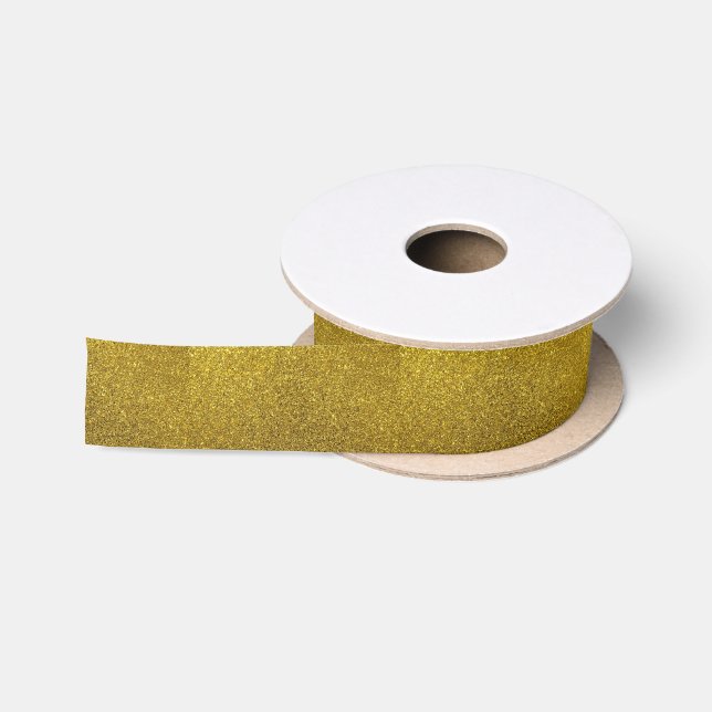 Eleganter Gold Glitzer Weihnachten Satinband (Spule)