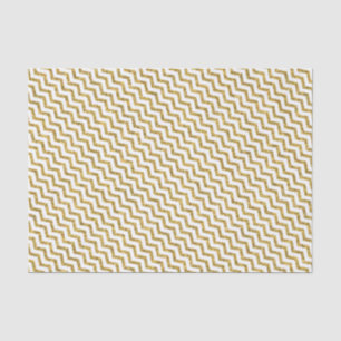 Eleganter Gold Glitzer Zickzack Muster auf Weiß Seidenpapier
