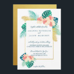 Eleganter Gold Hawaiian Hibiskus Hochzeitseinladun Einladung<br><div class="desc">Stilvolle und elegante elegante Gold Hawaiian Hibiskus Hochzeitseinladungen. Hat passendes Zubehör.</div>