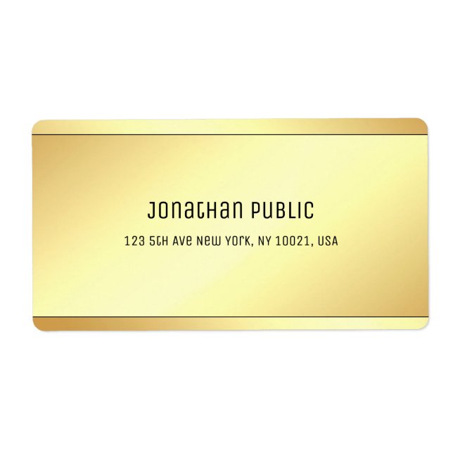 Eleganter Gold Look Moderne einfache Vorlagenausli (Vorne)