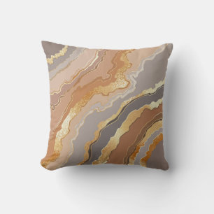 Eleganter Gold Marmor: Stilisierter Hintergrund. Kissen