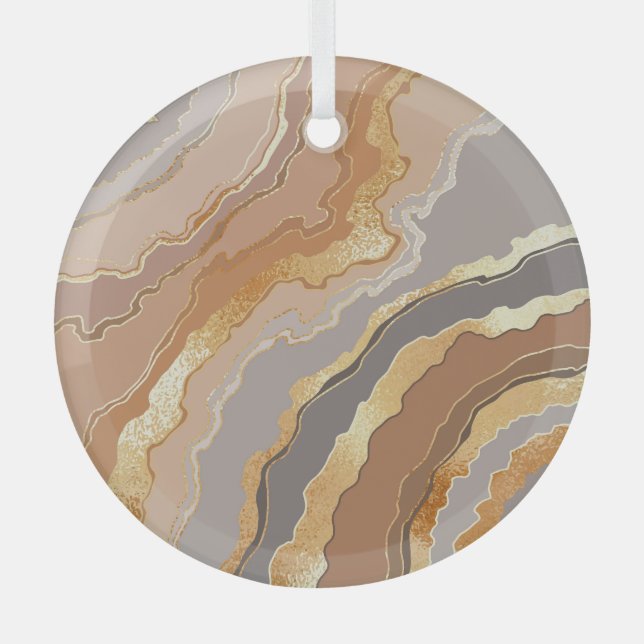 Eleganter Gold Marmor: Stilisierter Hintergrund. Ornament Aus Glas (Vorderseite)