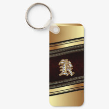 Eleganter Gold Personalisiert Monogram Gift Schlüs