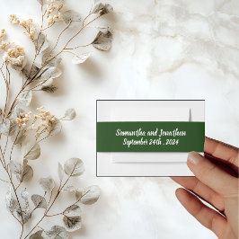 Eleganter Gold-Script-Rahmen auf Grün Einladungsbanderole