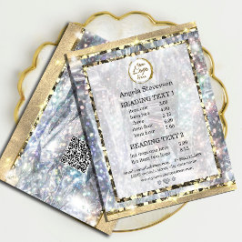 Eleganter Gold Silver Holograph Einmaliger Glitzer Flyer