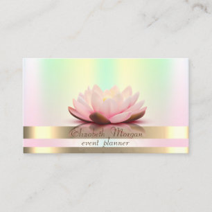 Eleganter Gold Streifen holografische Iridescent L Visitenkarte