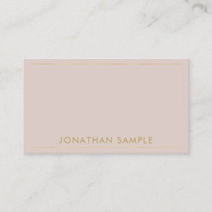 Eleganter Gold Text Modernes, Minimalistisches Ber Visitenkarte