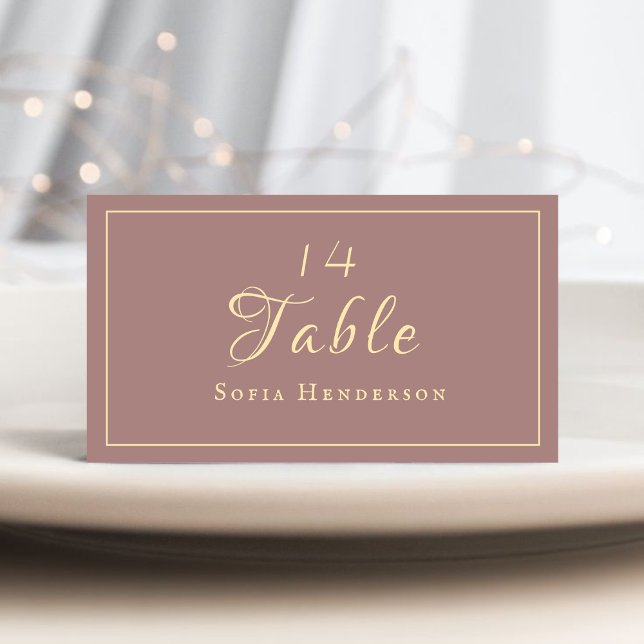 Eleganter Gold Typograoy Hochzeitstisch Platzkarte (Von Creator hochgeladen)