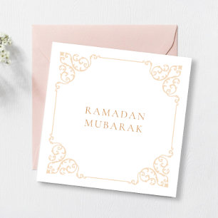 Eleganter Gold Vintage Antik Rahmen Ramadan Mubara Feiertagskarte