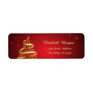 Eleganter Gold Weihnachtsbaum, Rot
