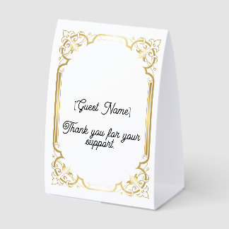 Eleganter Gold Wohltätigkeits-Fundraiser-Tisch-Ten Tischaufsteller