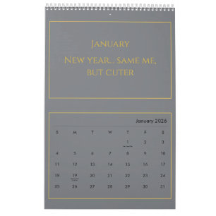 Eleganter Gold-Zitat-Kalender 2026 Kalender